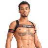 Mr B - Mister B Harnais élastique X-Back Noir-Rouge
